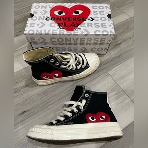 Converse “Comme des Garçons/CDG” Black, Size 3M/5W